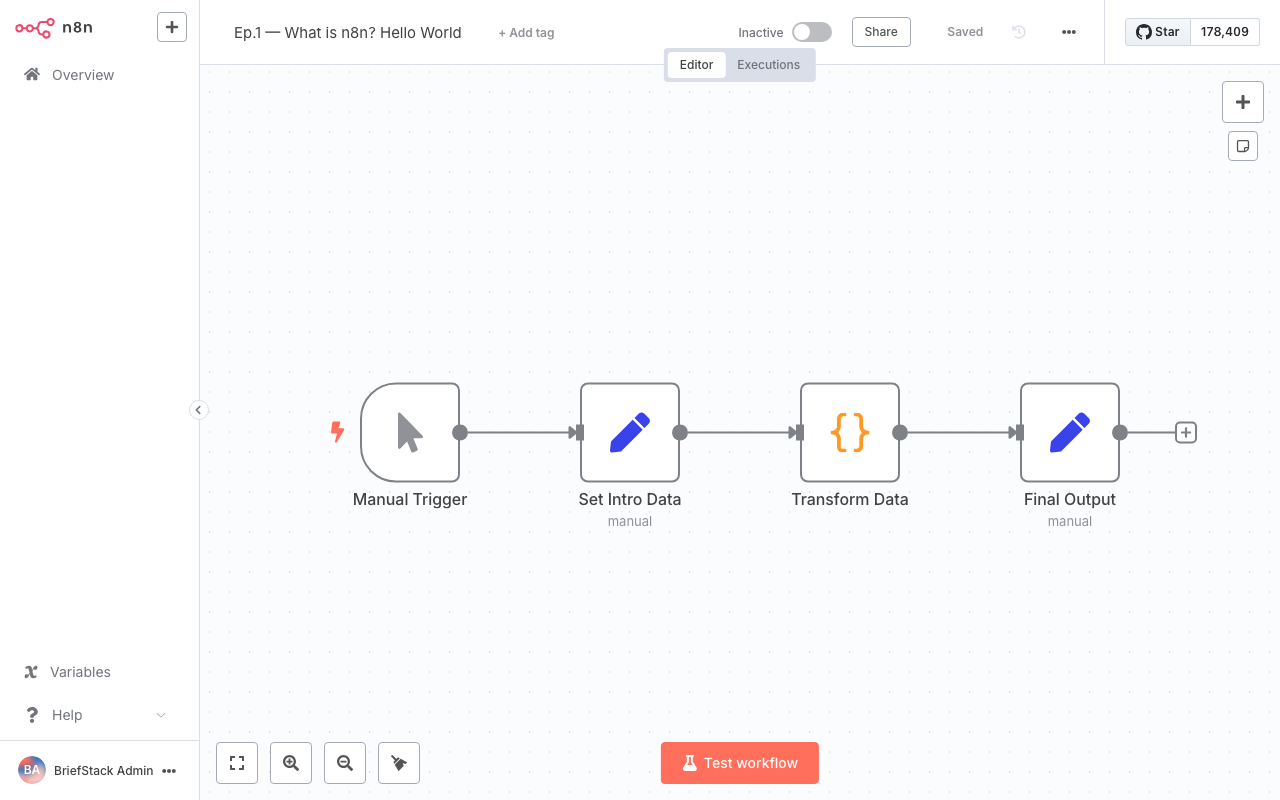 workflow-editor screenshot