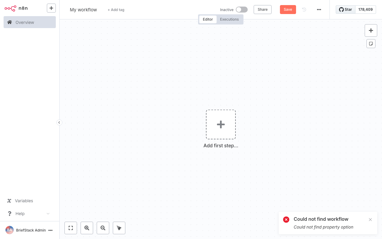 workflow-editor screenshot